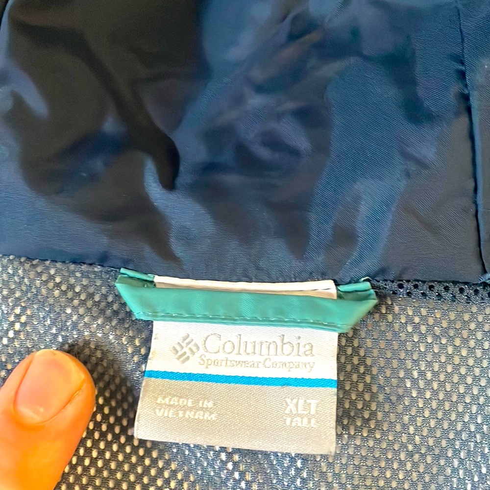 Columbia mens rain jacket new without tags